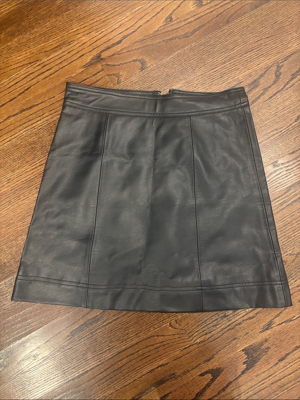 J. Crew Black Faux Leather Mini Skirt